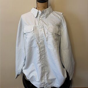 Habitat Light Blue and White Checkered Men's Shirt